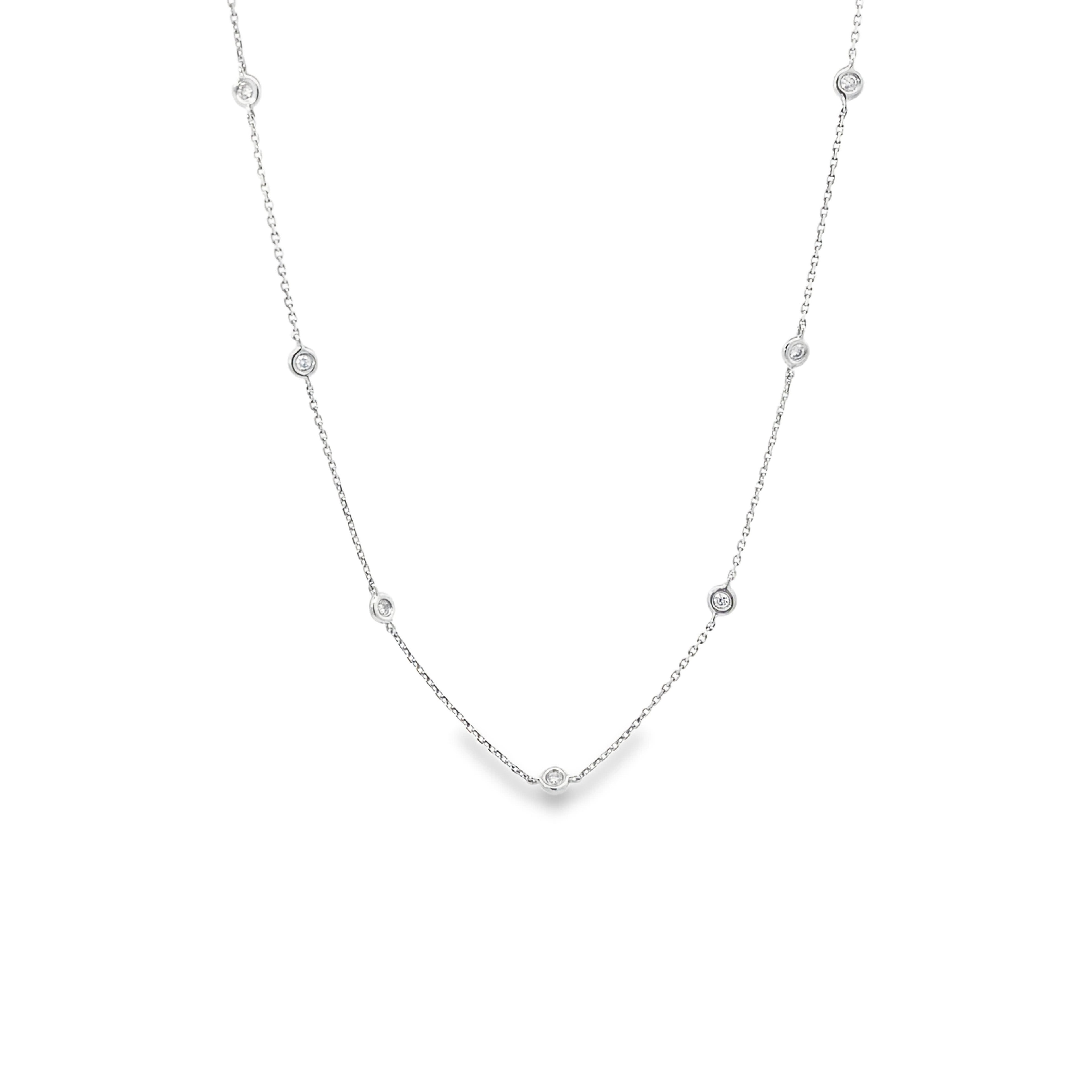 Bezel Diamond Necklace