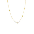 Collar Diamantes con Bisel Oro 14k