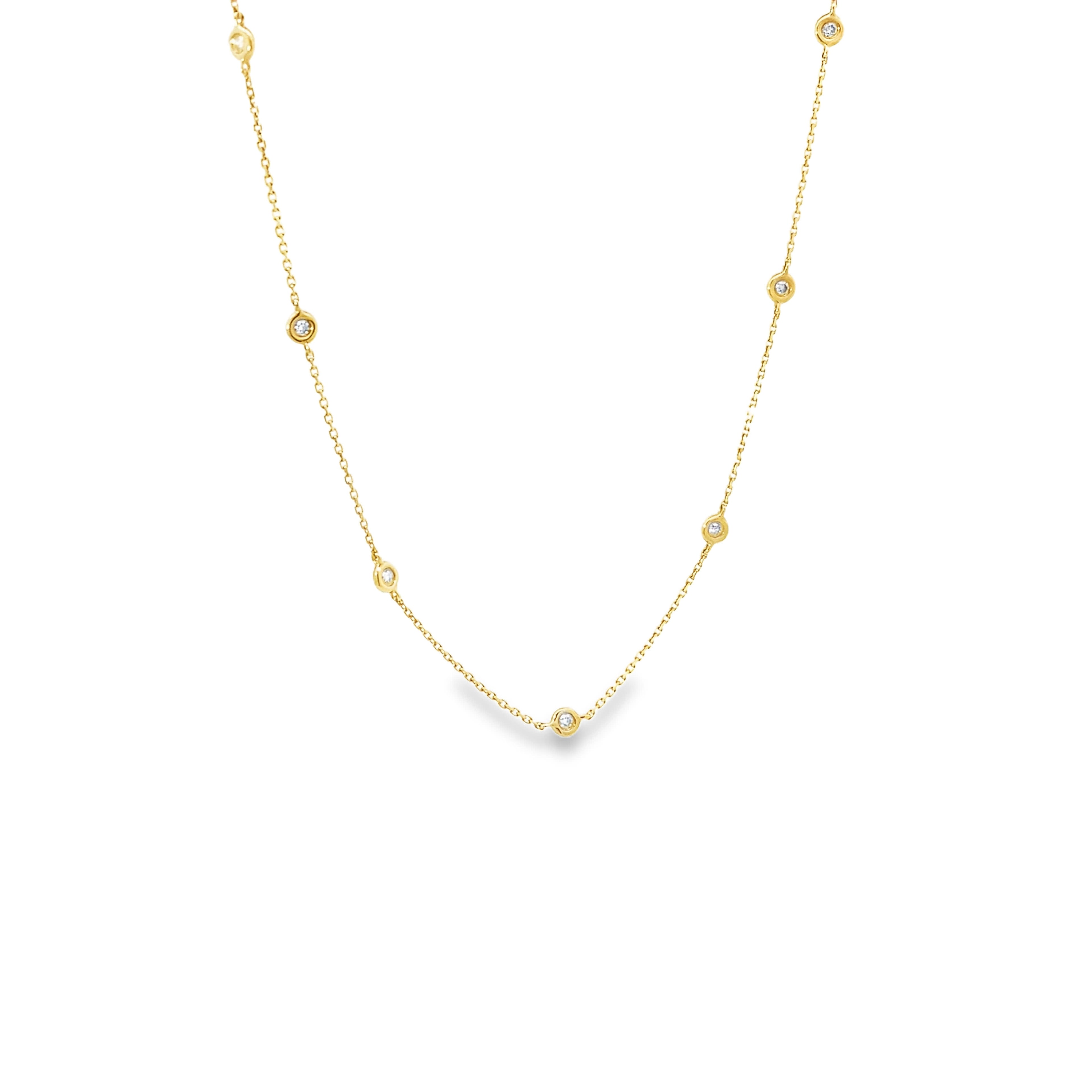 Bezel Diamond Necklace