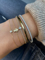 Pulsera de diamantes en soliario