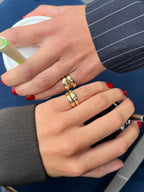Anillo Dome Constelación Oro 14K con Diamantes