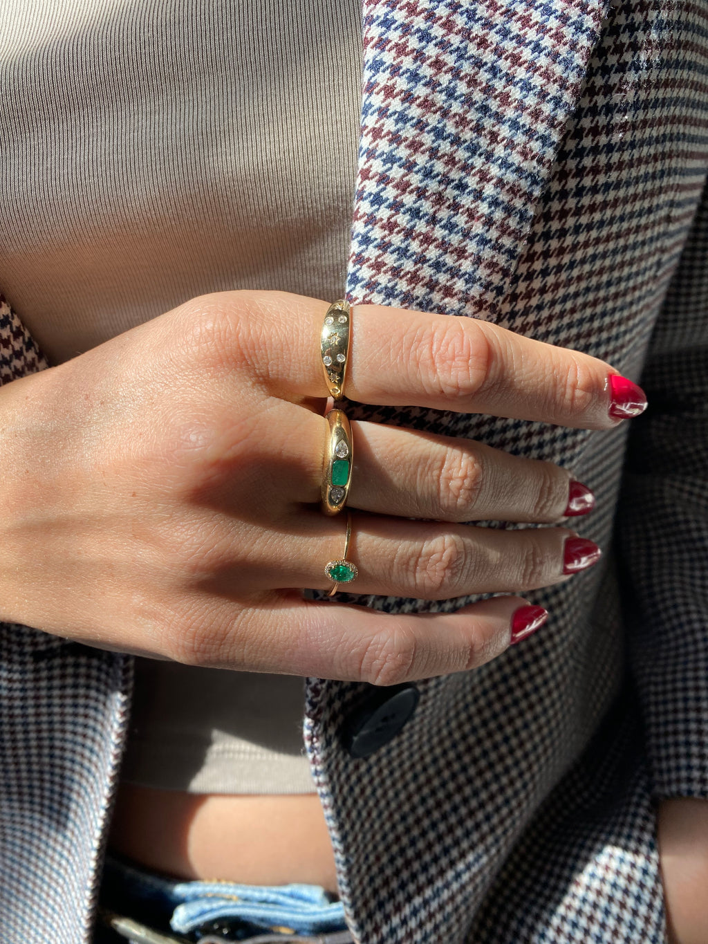 Antares Mini · Anillo con Halo de Diamantes