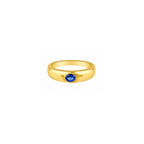 Anillo Domo con Piedra Oval en Oro 14K