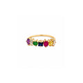 Anillo Multi-shape Arcoiris Oro Amarillo 14k