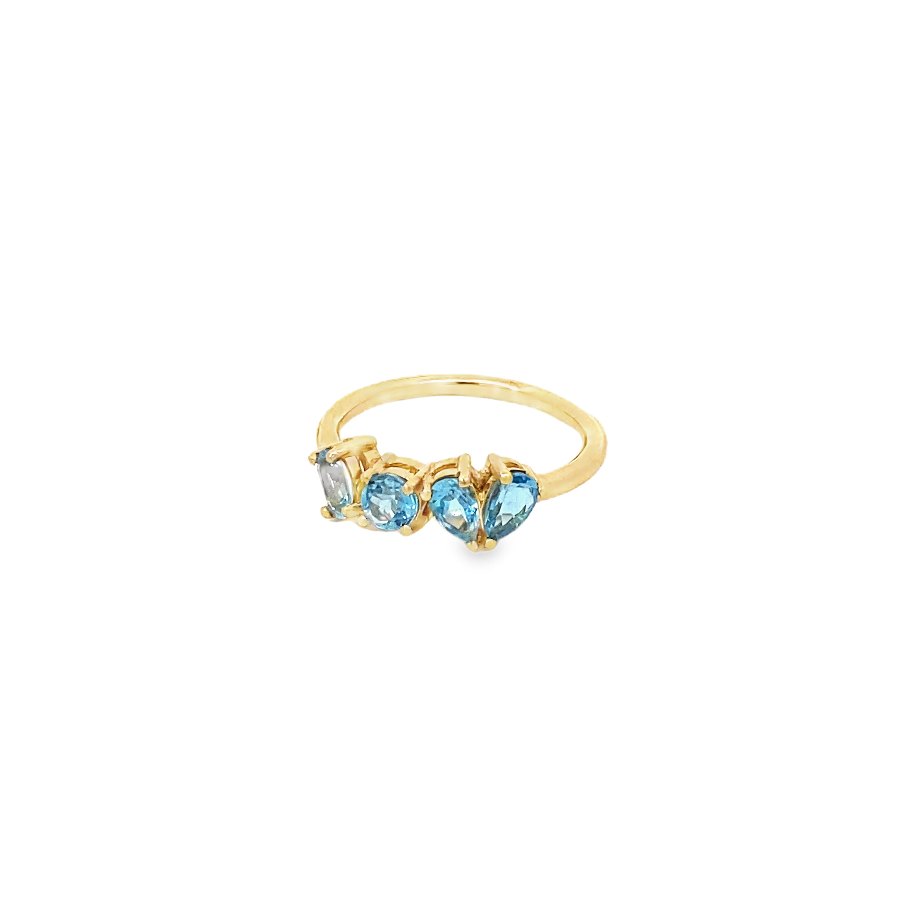 Anillo Multi-shape Topacios Oro Amarillo 14k
