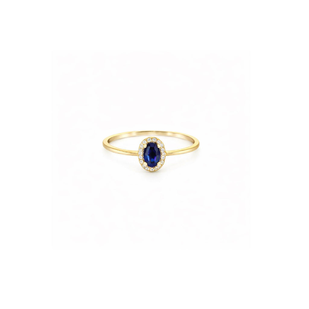 Antares Mini · Anillo con Halo de Diamantes