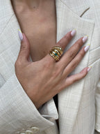 Anillo Dome en Oro Amarillo 14k