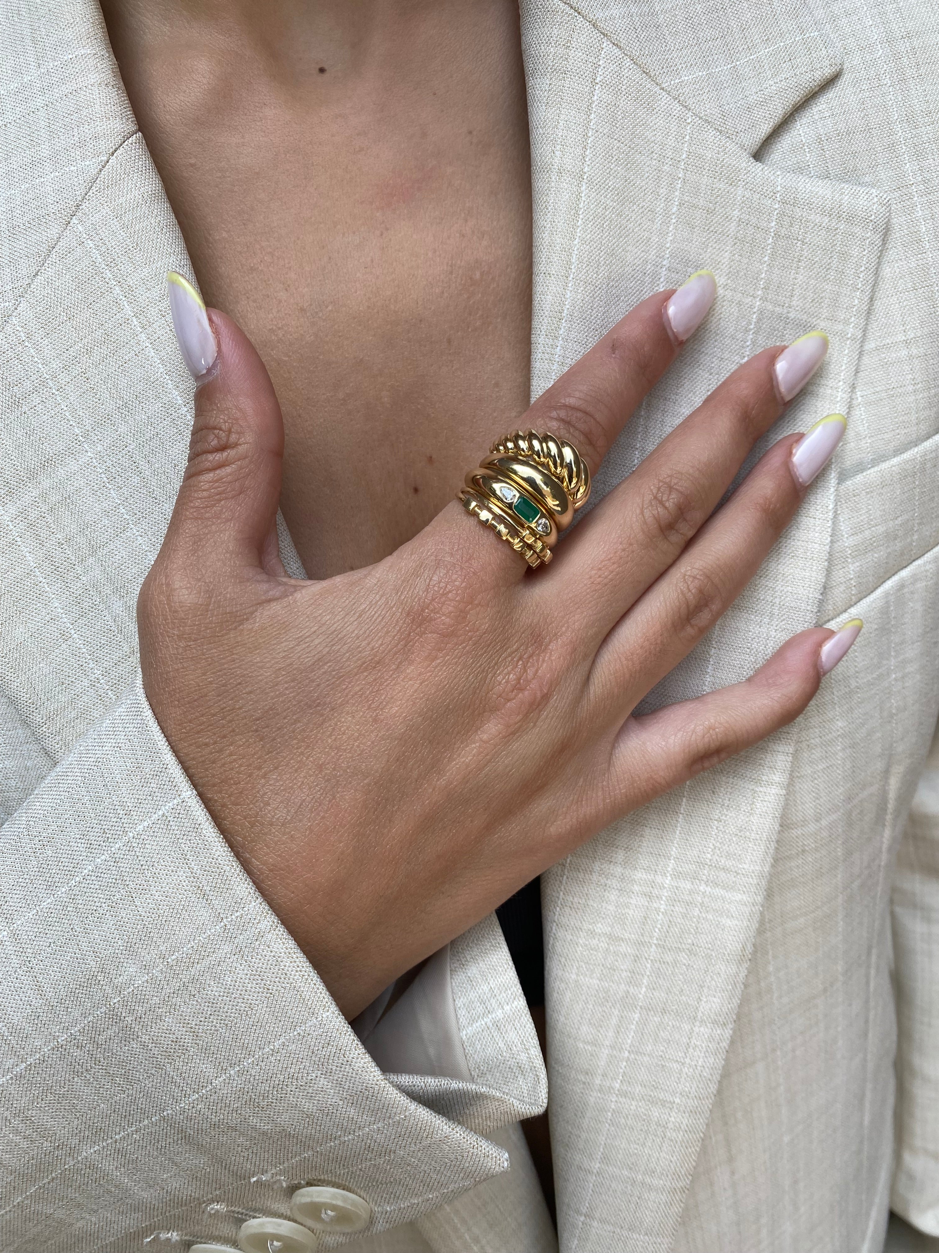 Anillo Dome en Oro Amarillo 14k