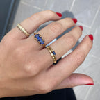Anillo Canopus 3 Piedras Oro 14k