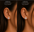 Studs con Diamantes Naturales Oro 14k