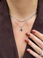 Collar Messier con Halo Oro 14K