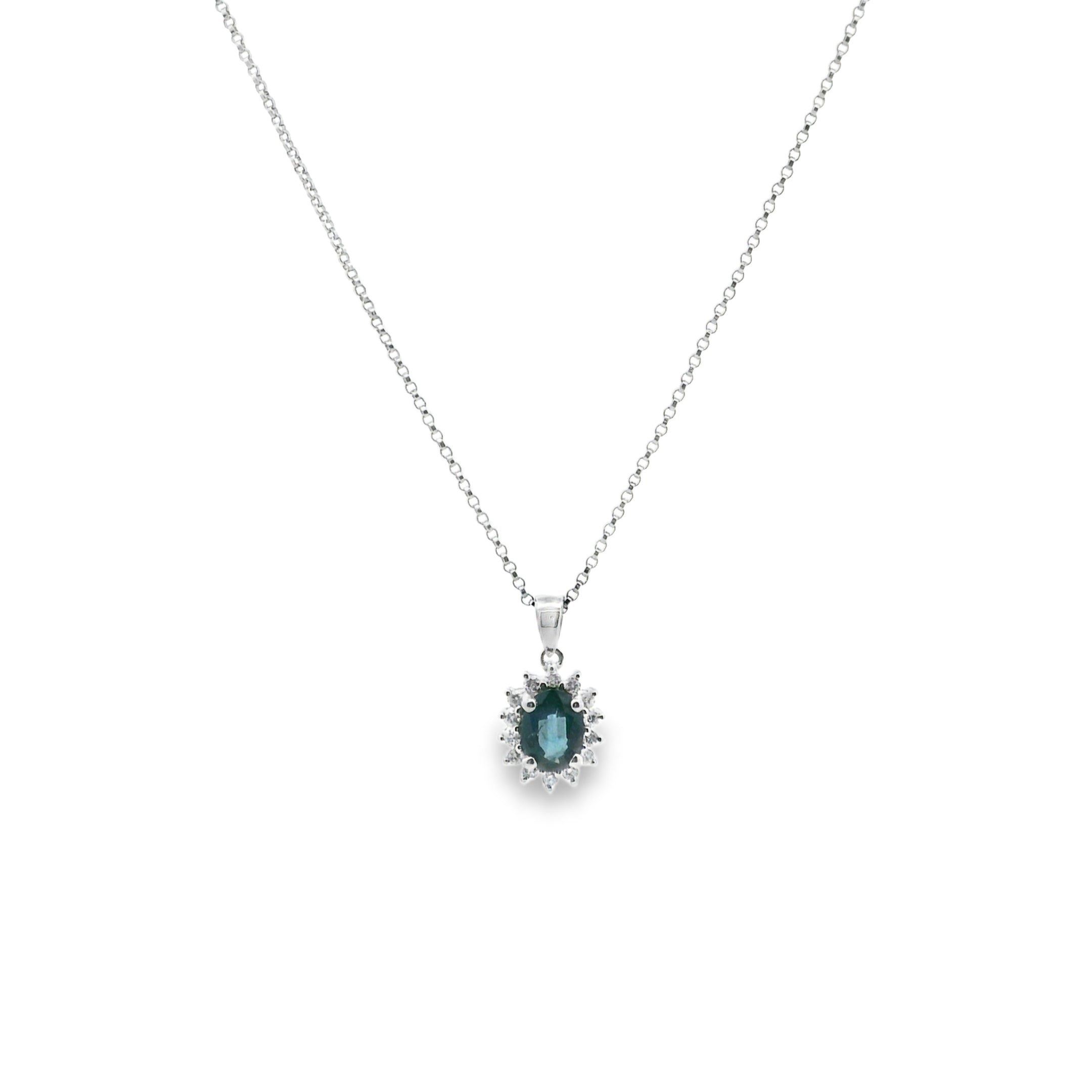 Collar Messier con Halo Oro 14K