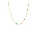Collar de Esmeraldas con Bisel Oro 14k
