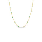 Collar de Esmeraldas con Bisel Oro 14k