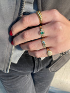 Anillo Signet Redondo en Oro Amarillo 14k