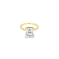 Anillo Solitario de Aguamarina en Oro 14K