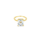 Anillo Solitario de Aguamarina en Oro 14K