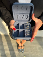 Travel Case- Alhajero Suede Azul