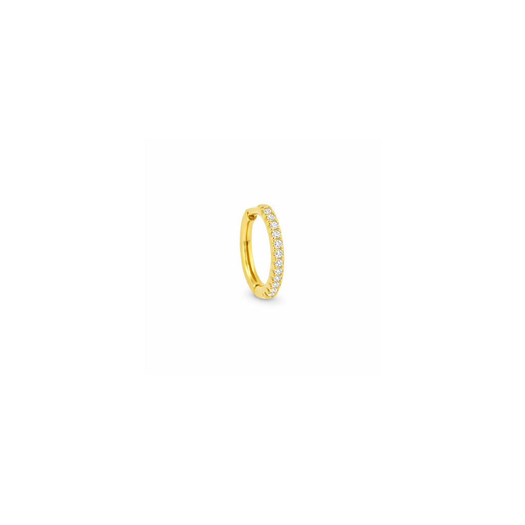 Huggie de Diamantes en Oro 14k