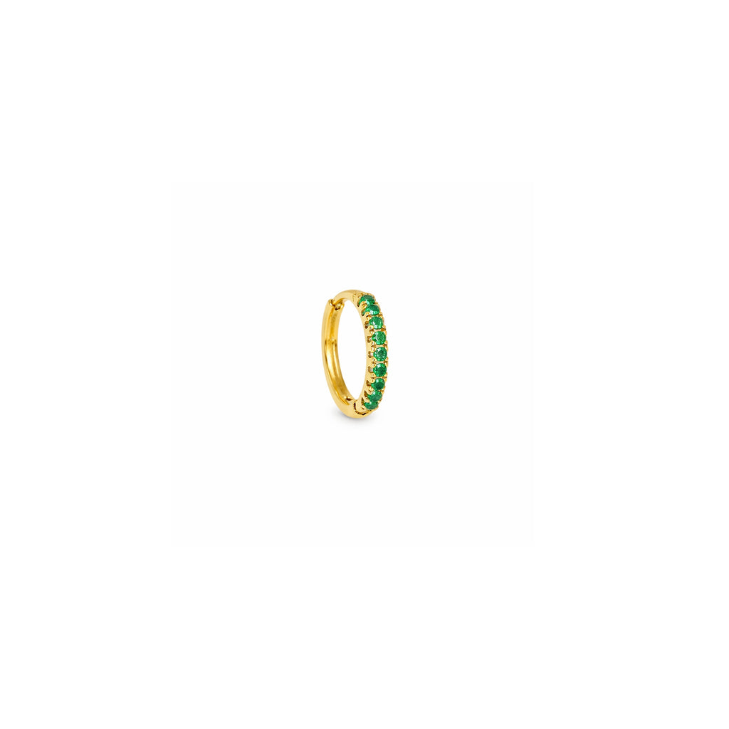 Huggies con Piedras de Colores Oro 14k