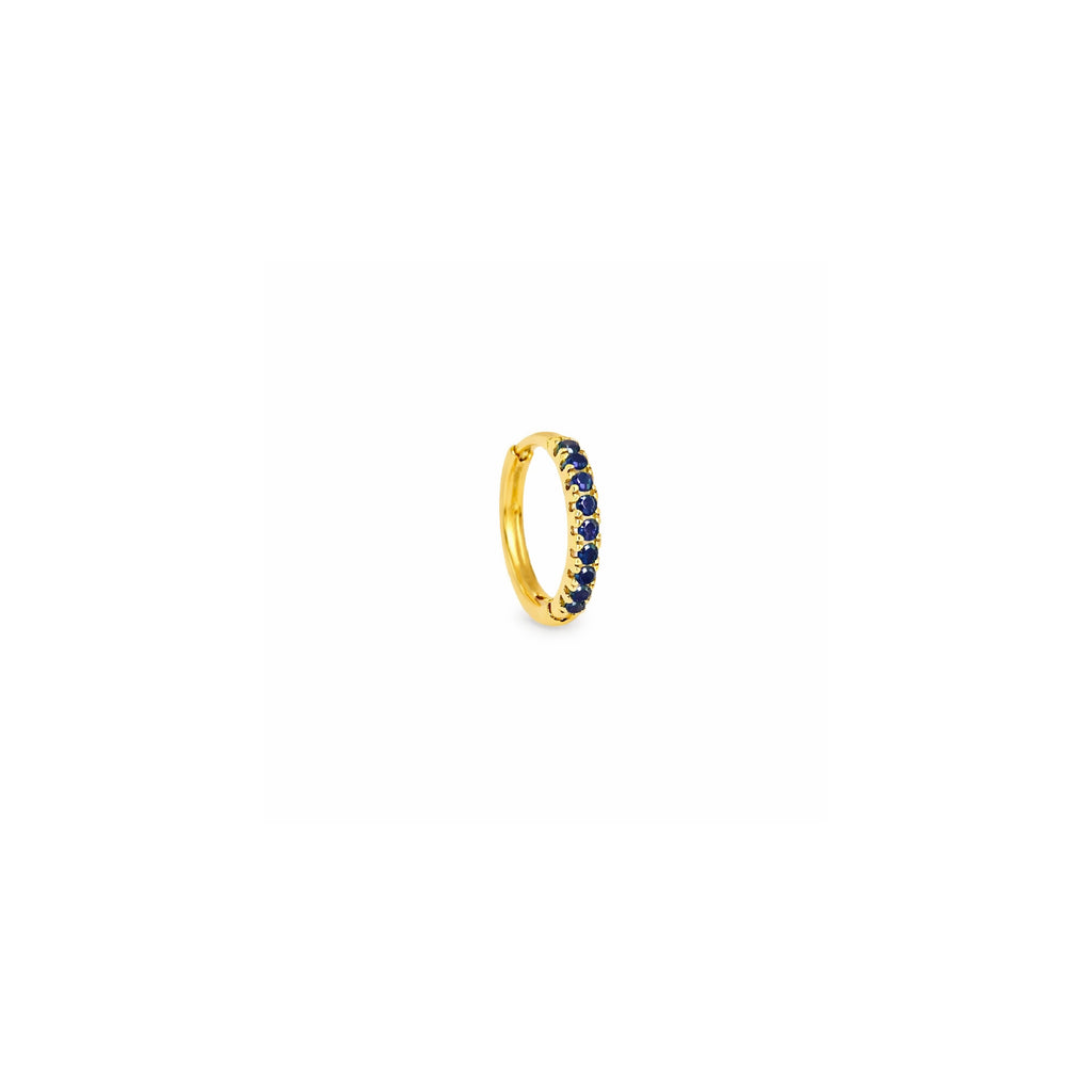 Huggies con Piedras de Colores Oro 14k