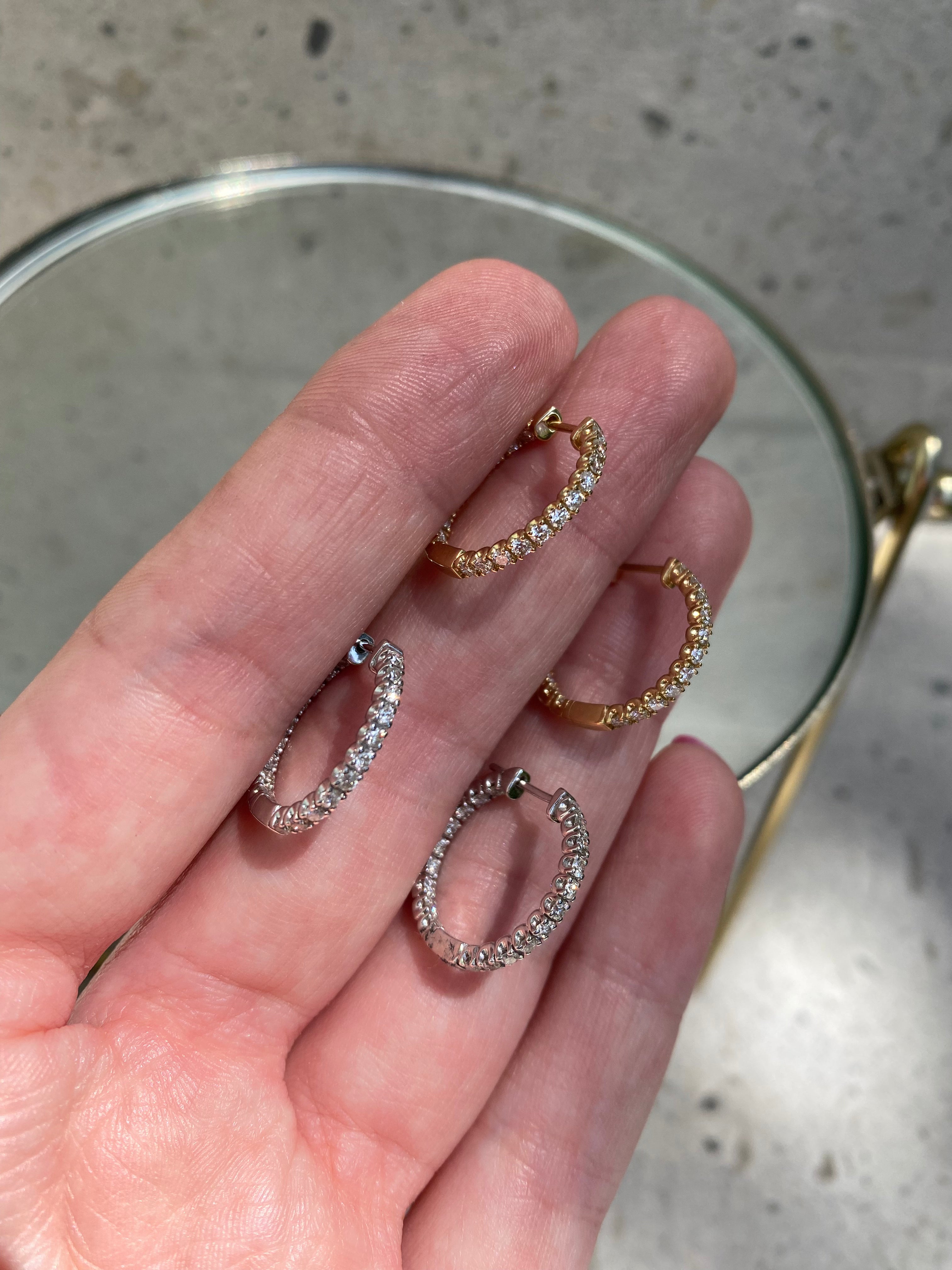 Arracadas de Diamantes en Oro 14k