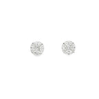 Aretes Ilusión Redondos Oro Blanco 14K