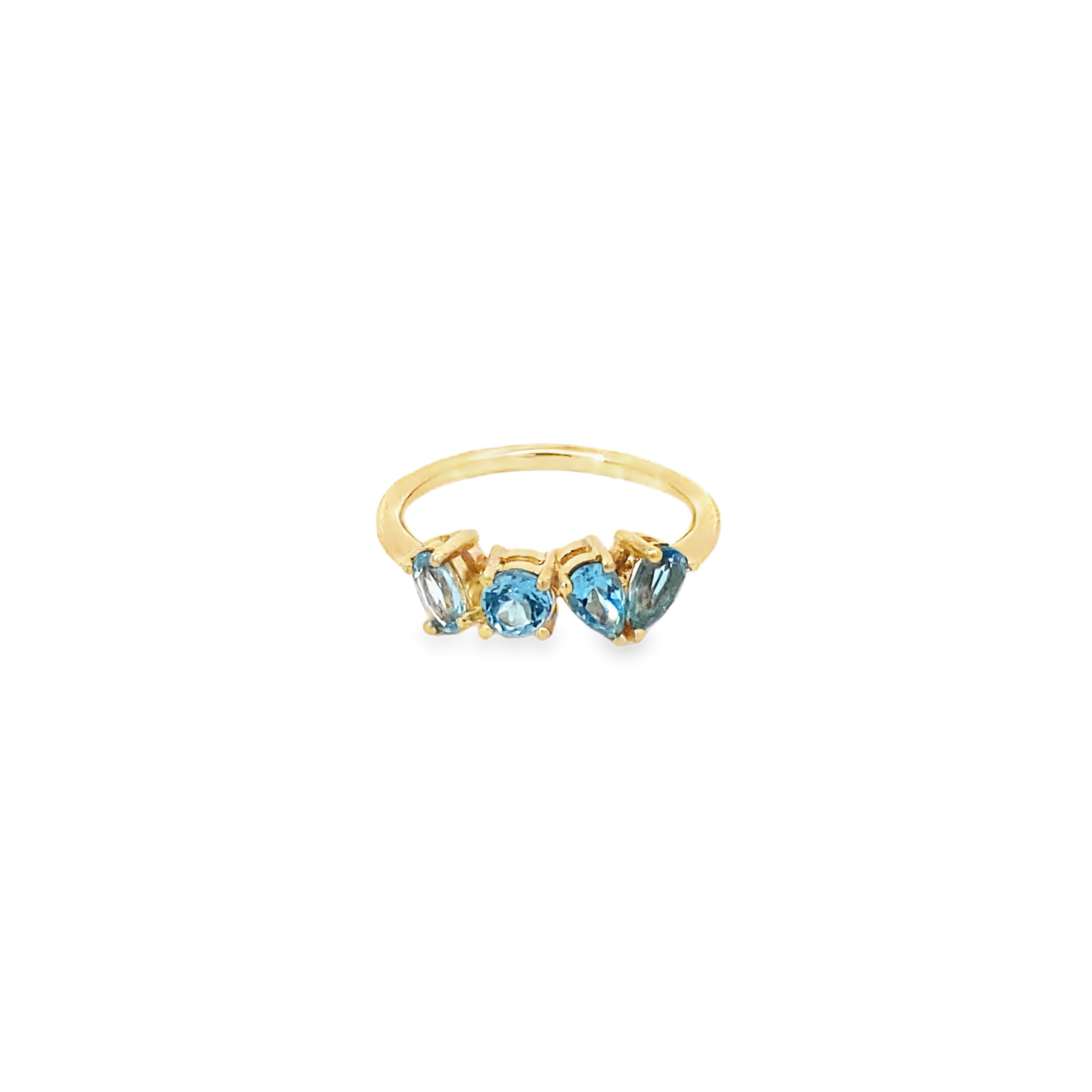 Anillo Multi-shape Topacios Oro Amarillo 14k