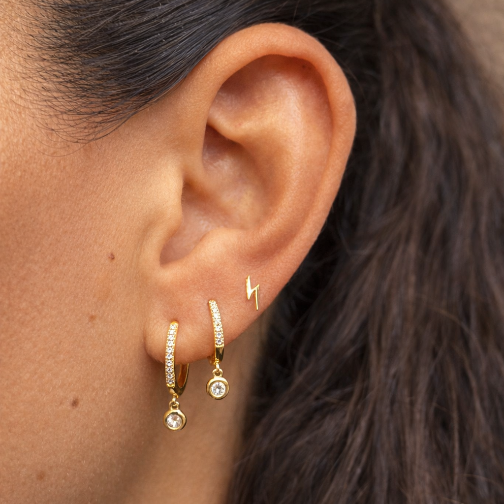 Piercing de Rayo en Oro 14k