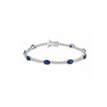 Pulsera Tennis de Diamantes y Zafiros Oro 14k