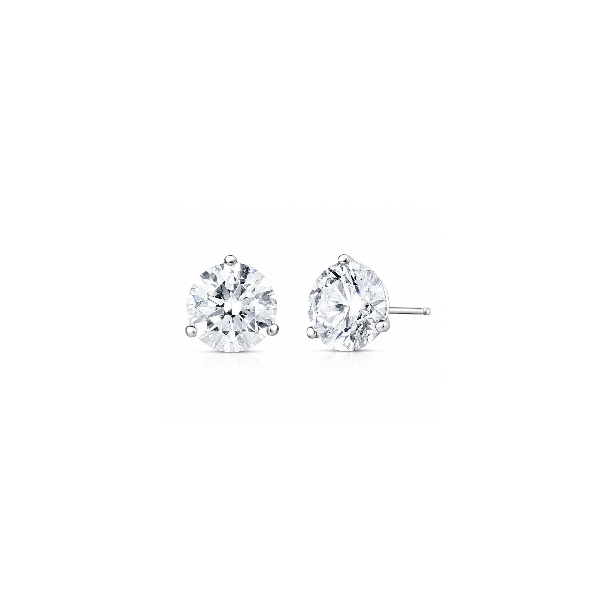 Studs con Diamantes Naturales Oro 14k