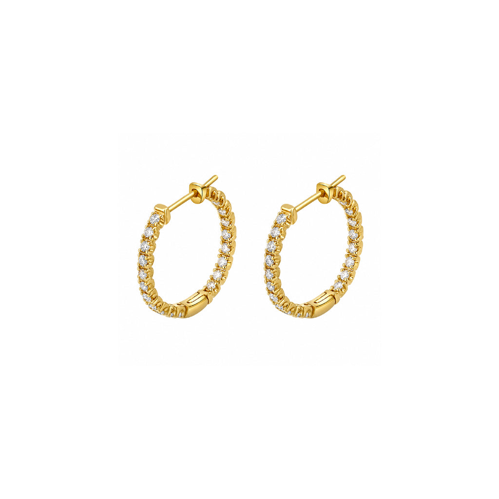 Arracadas de Diamantes en Oro 14k