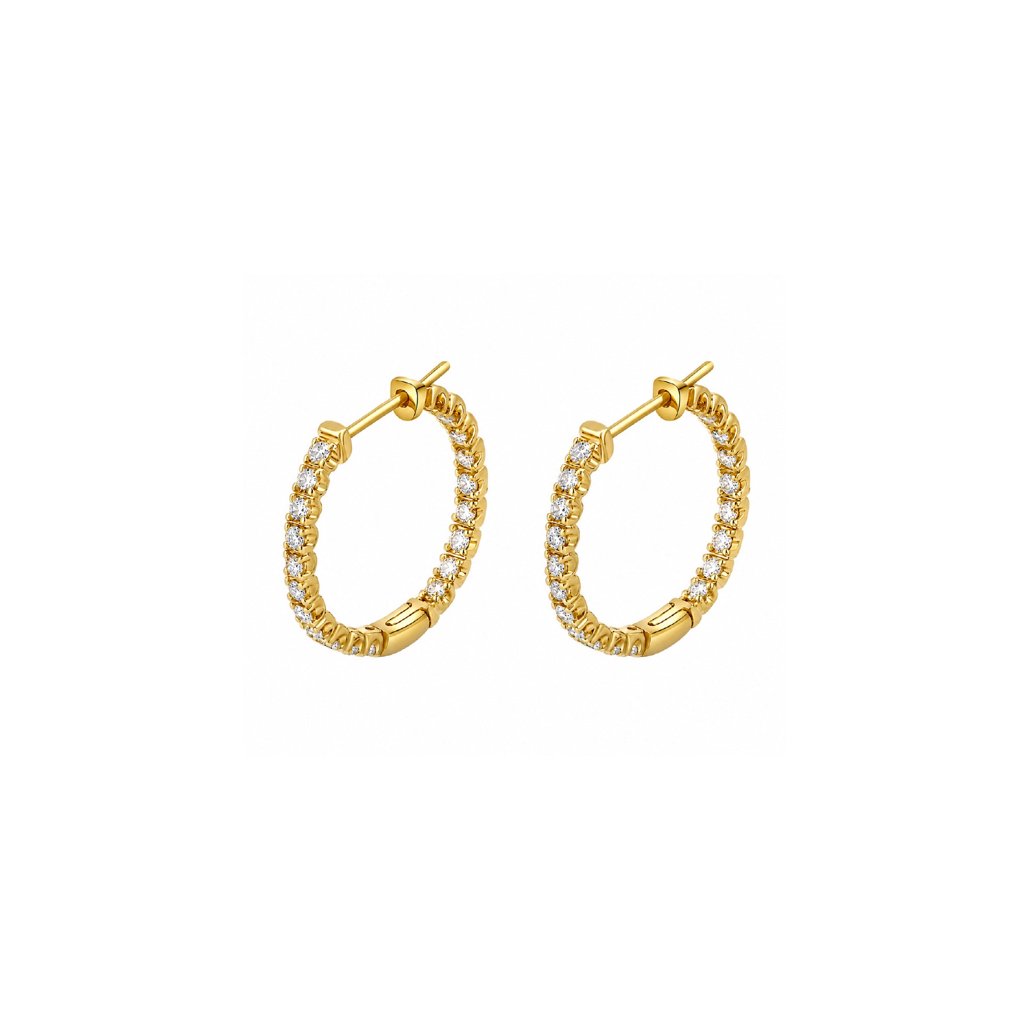 Arracadas de Diamantes en Oro 14k