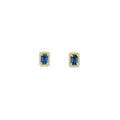 Aretes de Zafiro con Halo de Diamantes Oro 14k