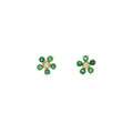 Alhena ·  Aretes de Flor con Esmeraldas y Diamantes