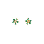 Alhena ·  Aretes de Flor con Esmeraldas y Diamantes