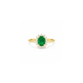 Anillo Astro con Halo de Diamantes en Oro 14K