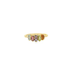 Anillo Buna con Piedras Baguette en Oro 14K