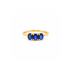 Anillo Canopus 3 Piedras Oro 14k