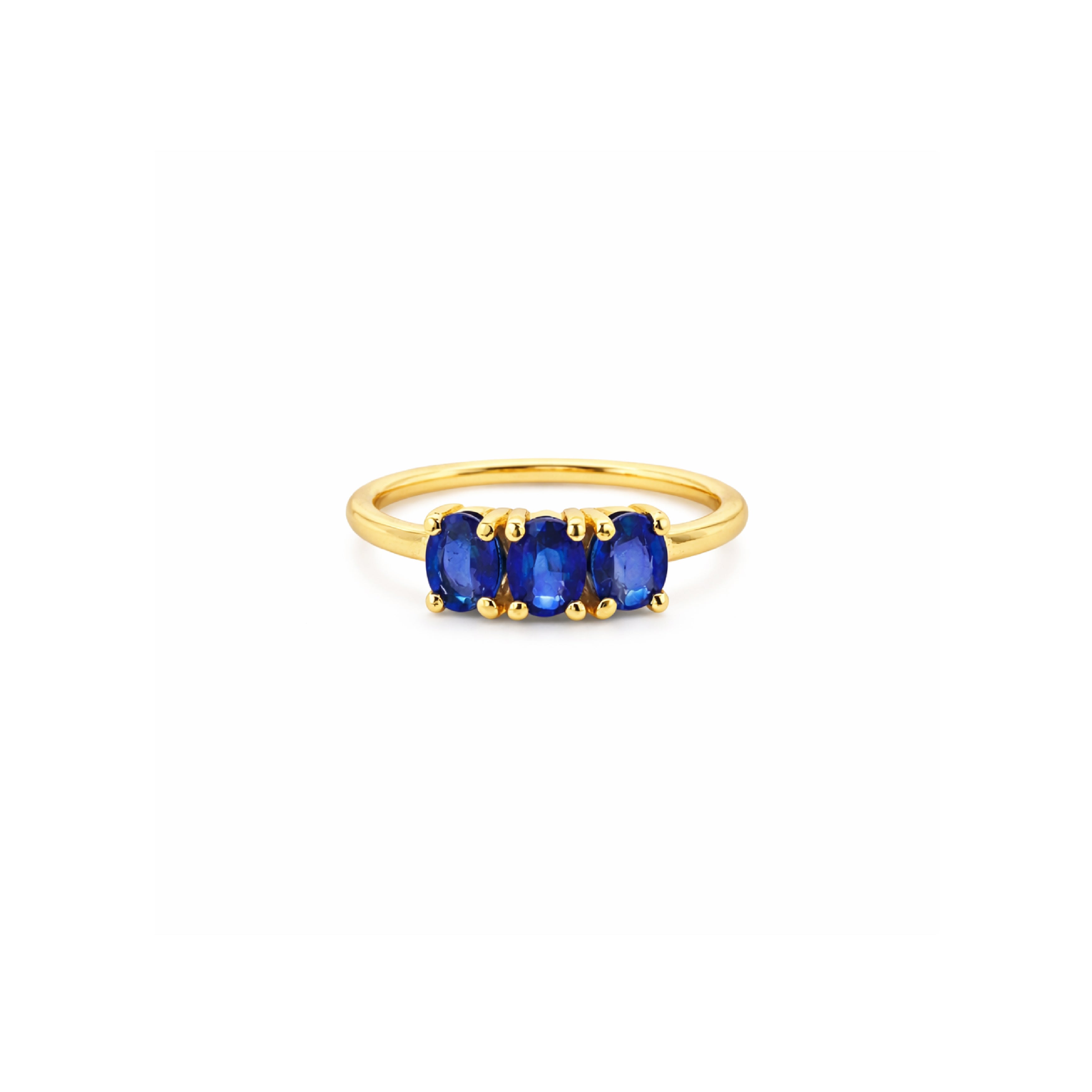 Anillo Canopus 3 Piedras Oro 14k