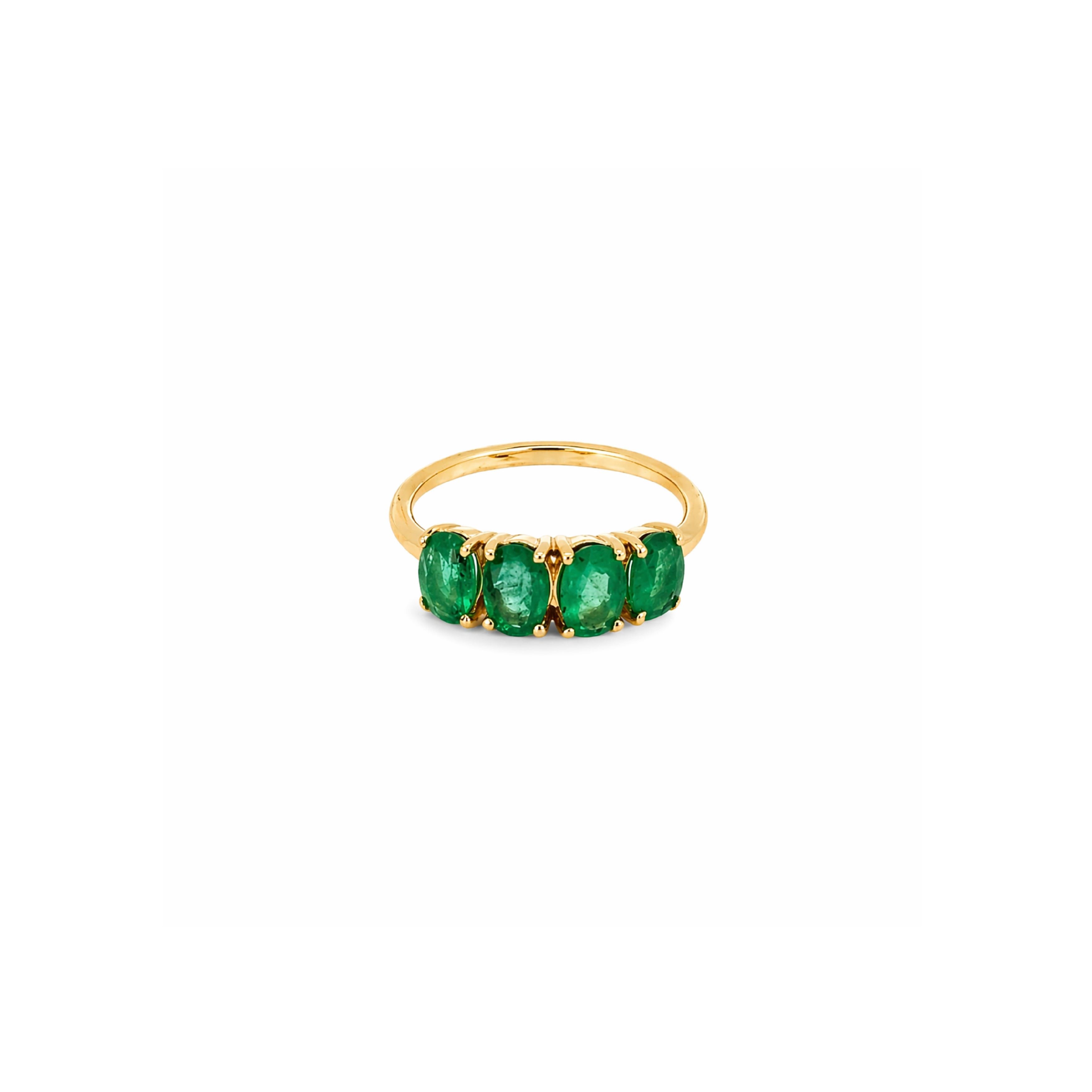 Anillo Canopus 4 Piedras Oro 14K