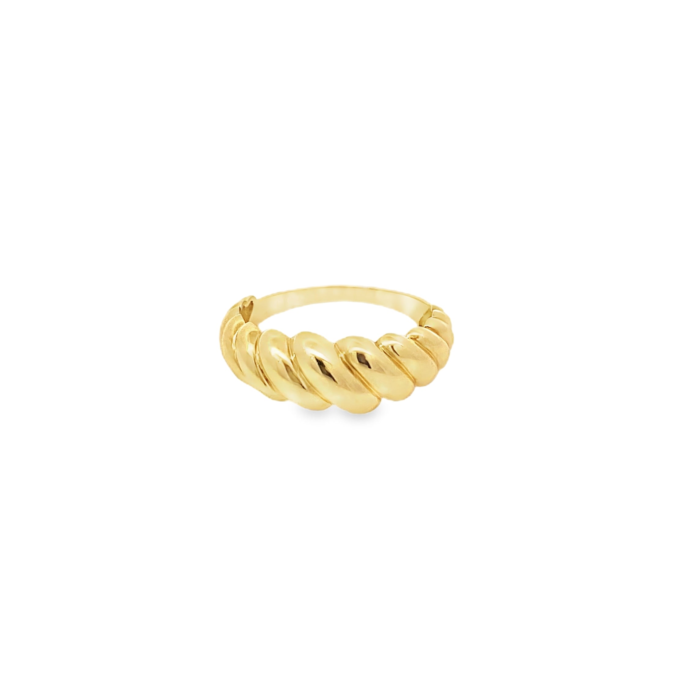 Anillo Croissant Chunky en Oro Amarillo 14K