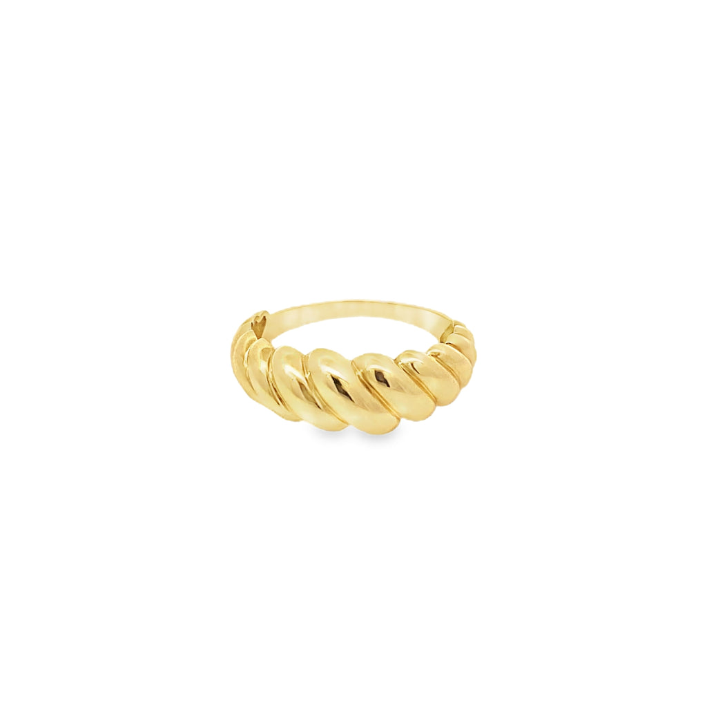 Anillo Croissant Chunky en Oro Amarillo 14K