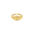 Anillo Croissant Con Diamantes Oro 14k