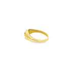 Anillo Signet con Diamante Pera en Oro 14K