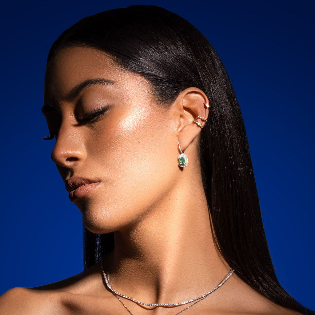 Aura · Aretes con Esmeralda & Diamantes