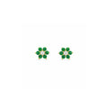 Elara · Aretes de Flor con Esmeralda, Zafiro o Rubí