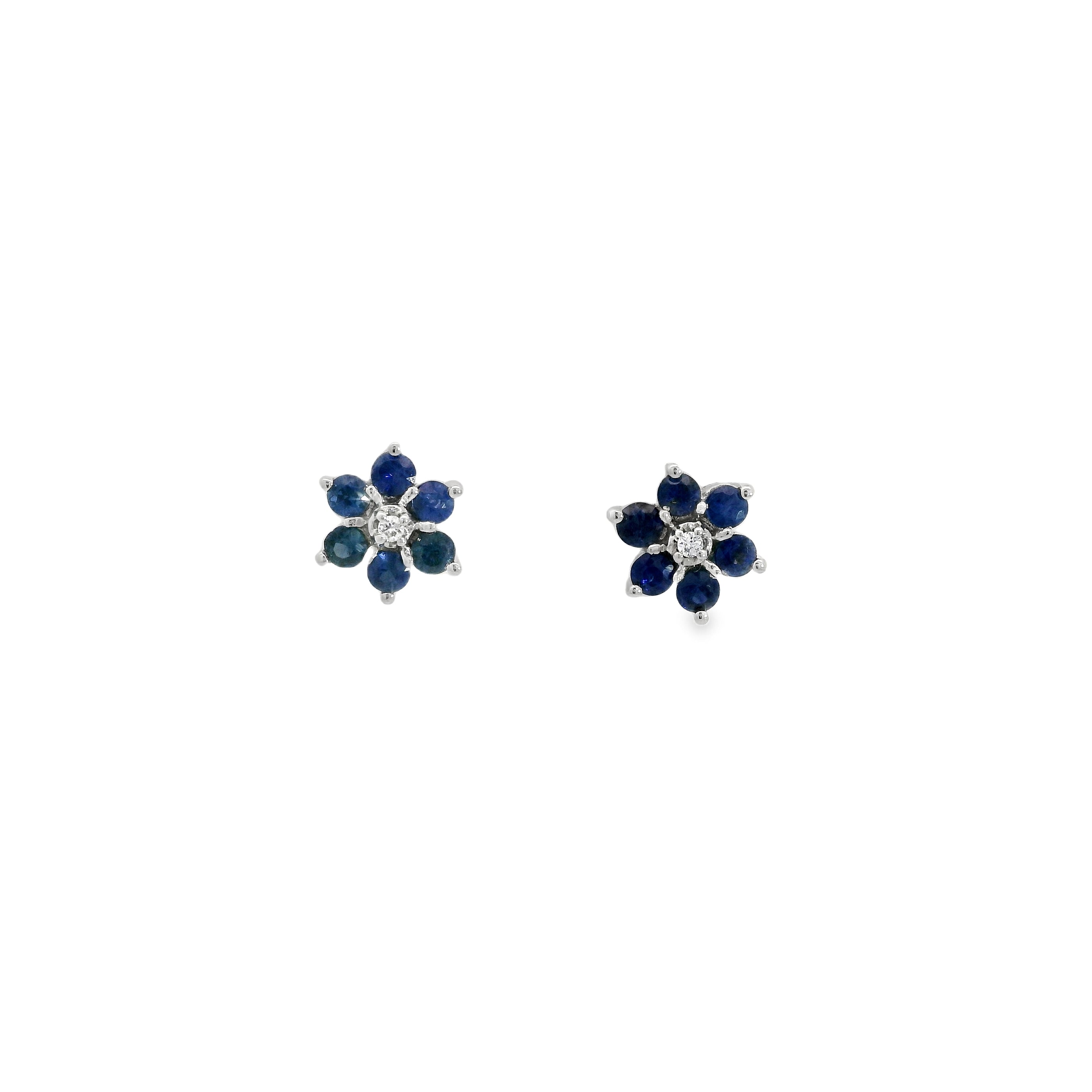 Elara · Aretes de Flor con Esmeralda, Zafiro o Rubí