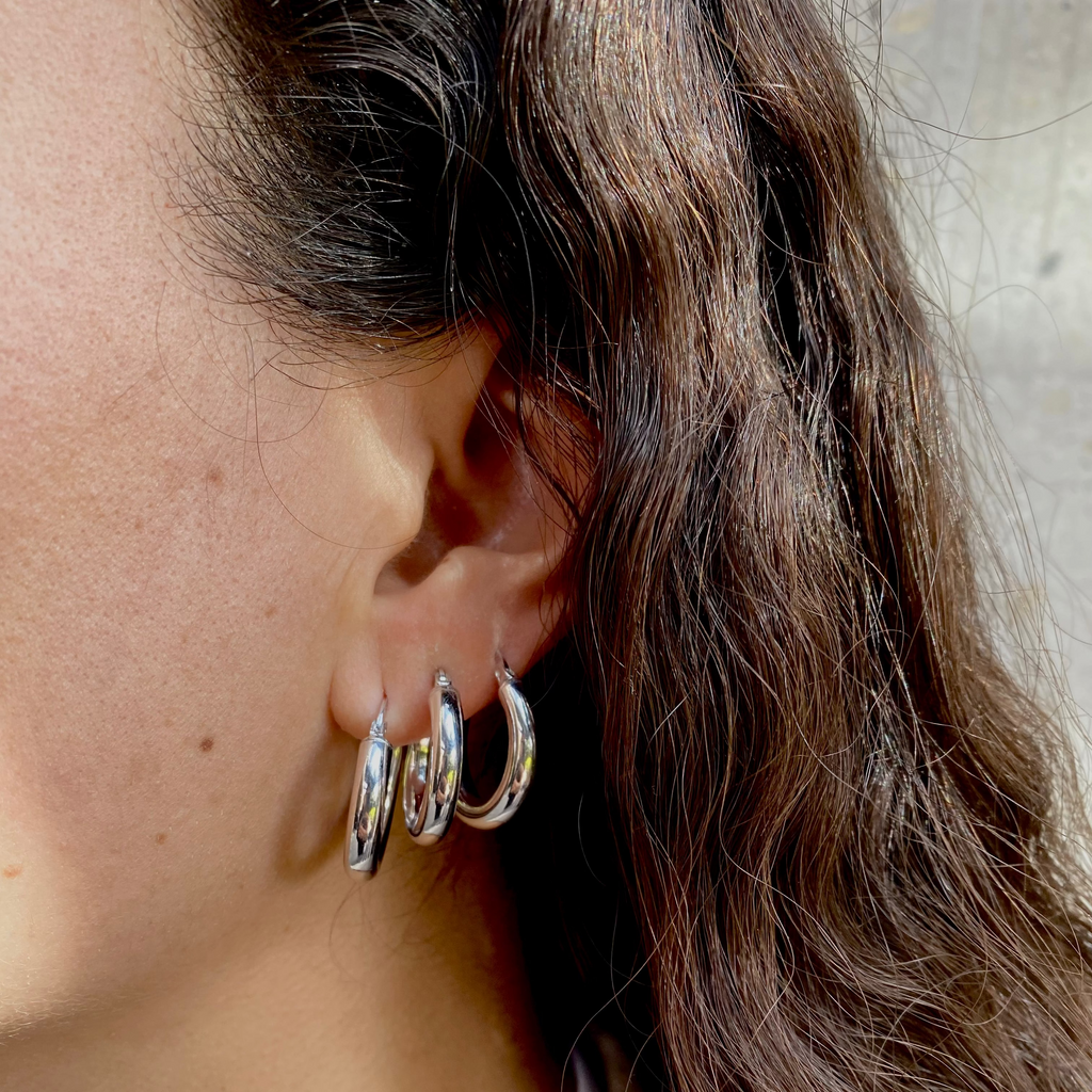 Hoops Chunky en Plata .925