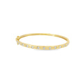 Pulsera Bangle de Diamantes con Bisel en Oro 14k